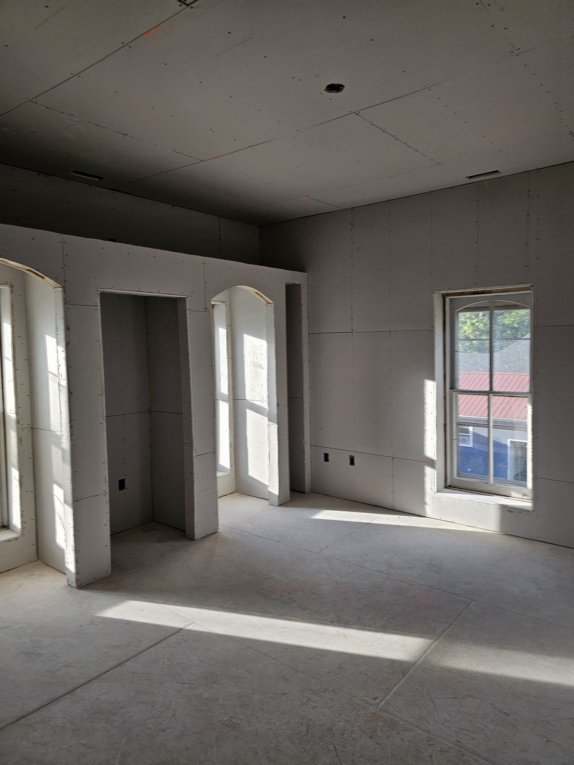 Drywall arches in Master Bedroom