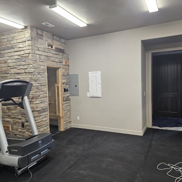 Sauna Build in Basement Workout room